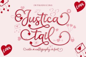 Justica Tail Heart Font